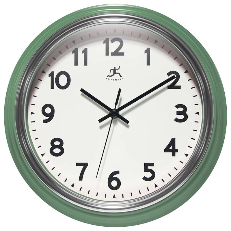 Gas Station Classic Wall Clock - 12" - Green