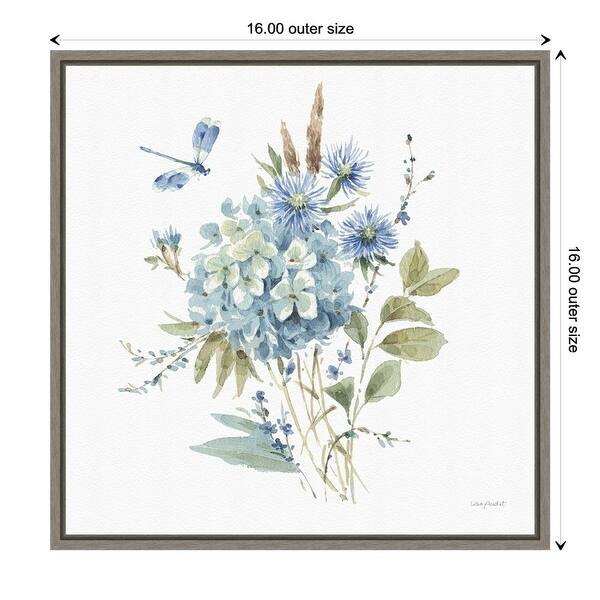 Bohemian Blue 04A (Floral Bouquet) by Lisa Audit Framed Canvas Art