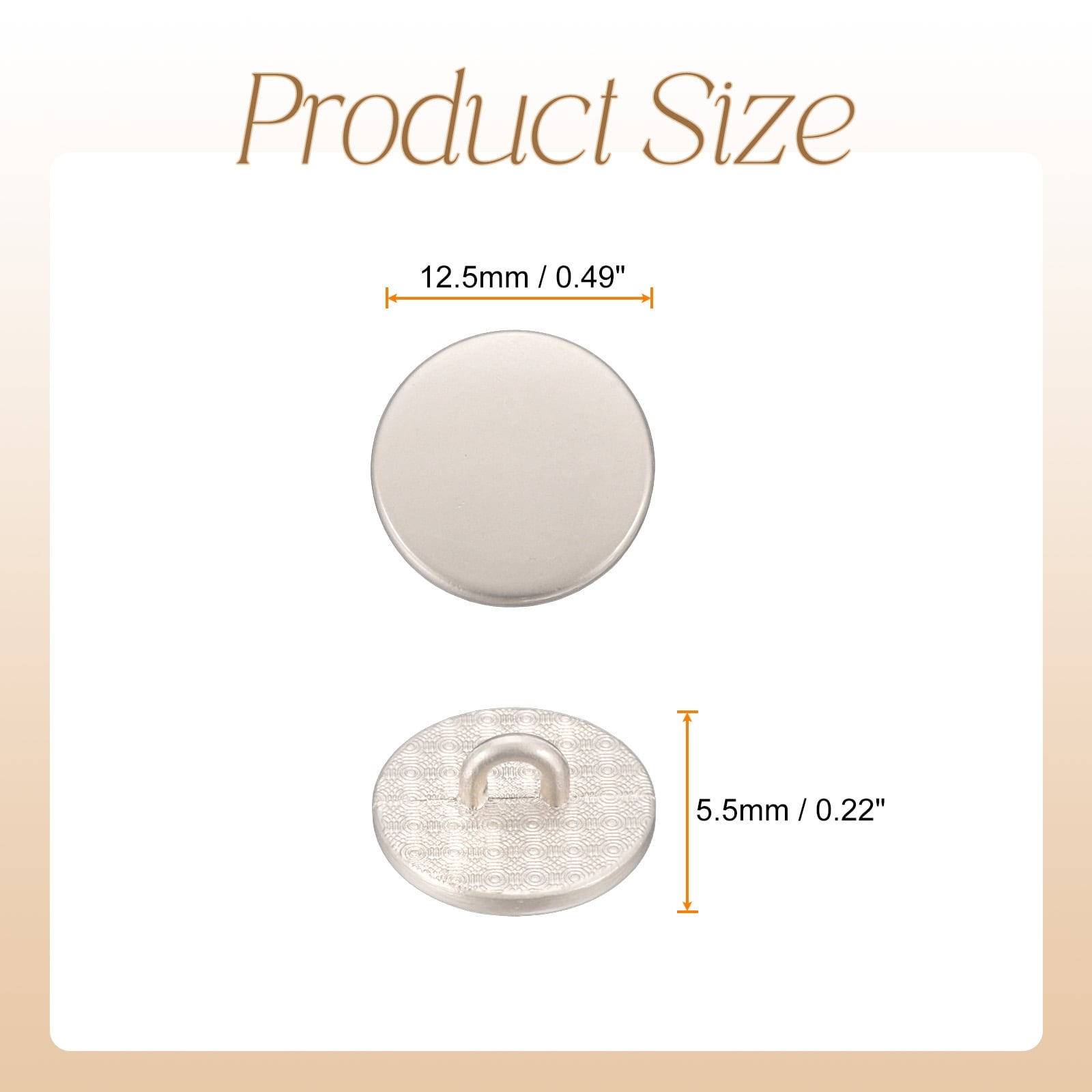 Metal Round Buttons Zinc Alloy Shank Flat Sewing Button Craft Replacement Buttons for Clothing Decoration DIY Accessories