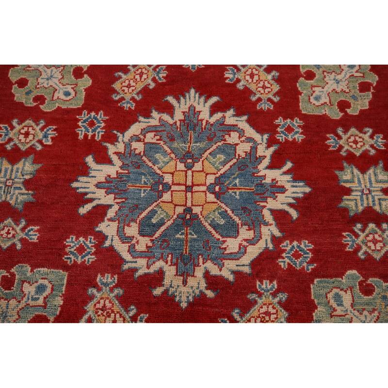 Traditional Kazak Area Rug Hand-Knotted Wool Carpet - 5'1" x 7'0"