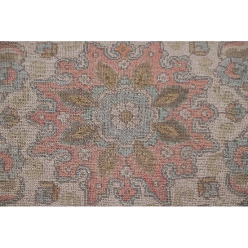 Hand Knotted Oriental 100% Wool Carpet Traditional Medallion Yellow & Gold Tabriz Area Rug - 11' 0'' X 8' 3''