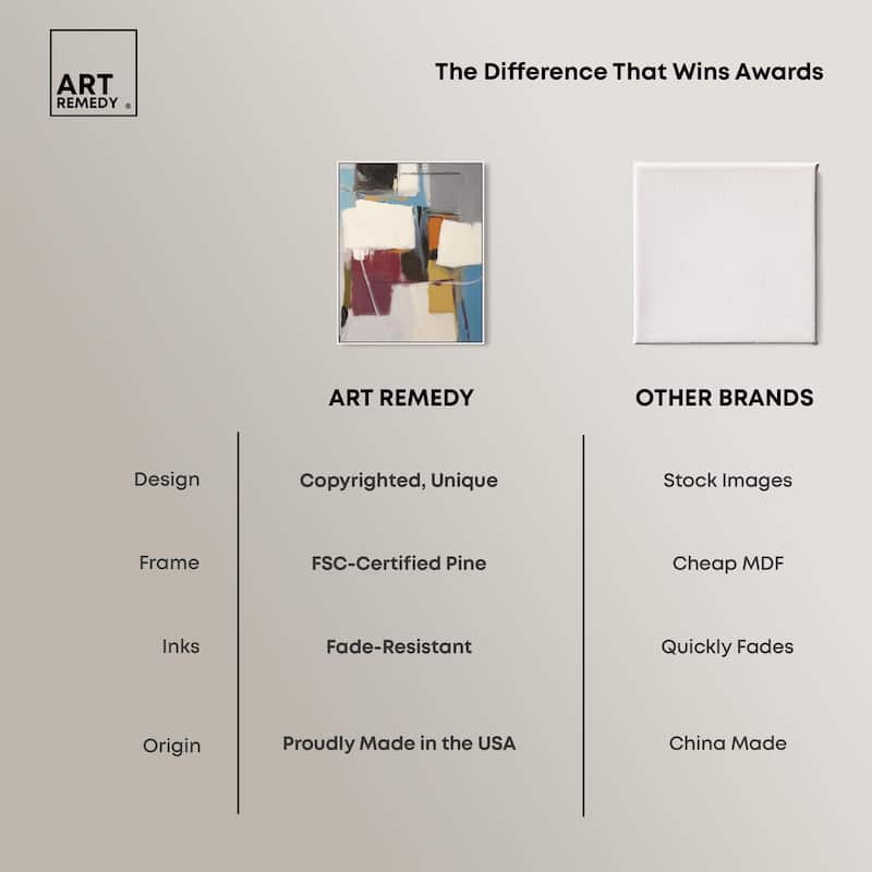 Stacked Forms Canvas by Art Remedy