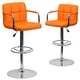 preview thumbnail 19 of 103, Quilted Vinyl Adjustable Chrome Bar Stool (Set of 2)