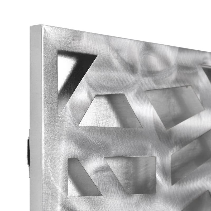 Polished Steel Wall Sculpture Abstract Wall Art with Gold/Silver Leaf