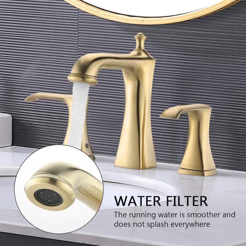 BATHLET 2 Handles 3 Holes Bathroom Sink Faucet