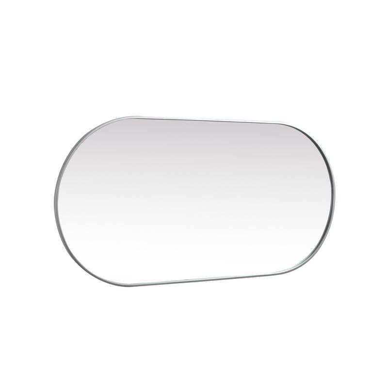 Indigo Home Metal Frame Oval Mirror 30x60 Inch