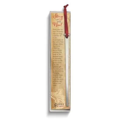Curata Story of The Nail Metal Ornament on Ribbon Gift Boxed with Card