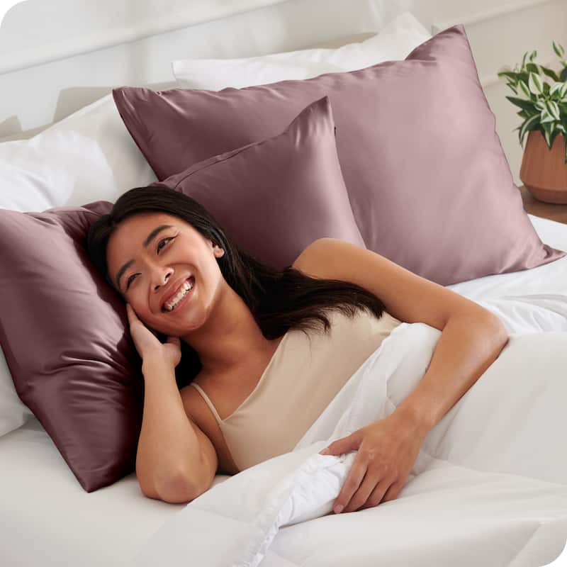 Bare Home Poly Satin Pillowcase Set for Hair and Skin (Set of 2)