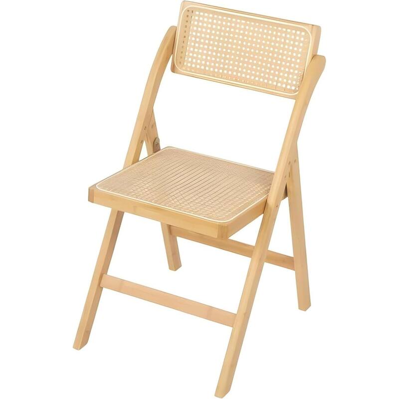 Sand Tristan Bamboo Folding Chairs Set of 2 Portable Indoor Outdoor