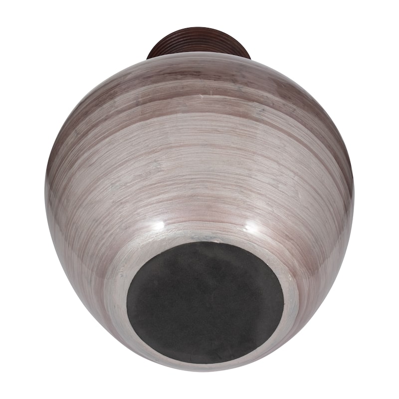 Sagebrook Home Blush Glass Swirled Round Vase