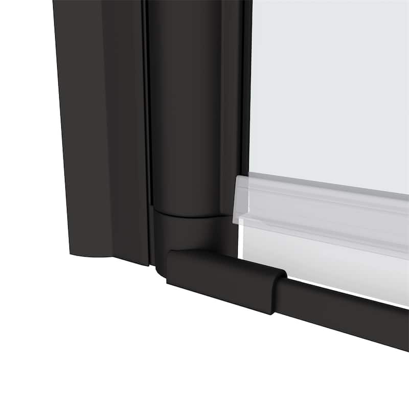 Adjustment Pivot Shower Door with 1/4" tempered glass,Open Outside