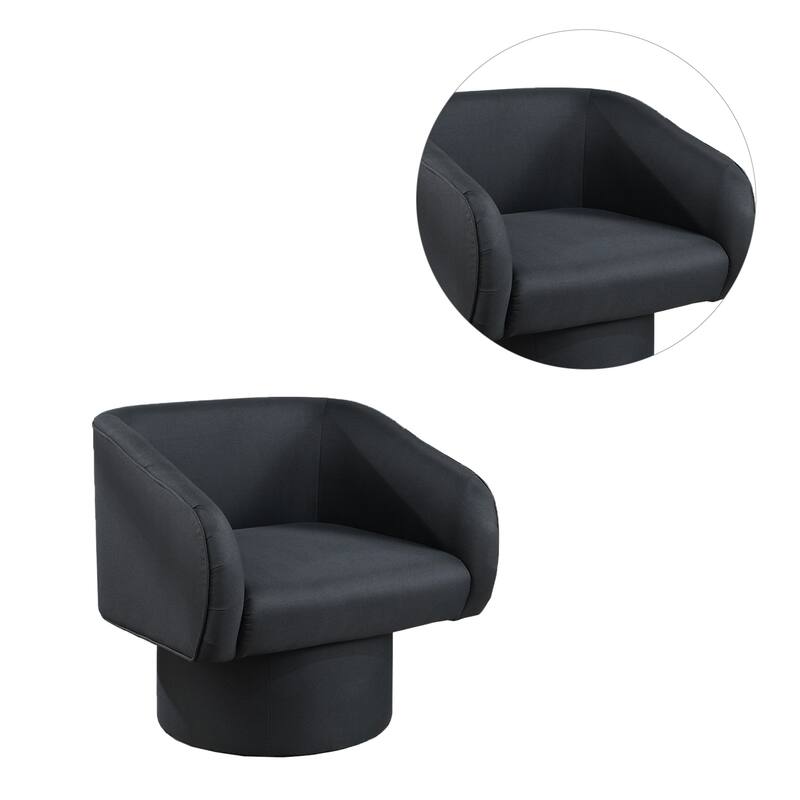 Swivel Accent Chair with Round Base