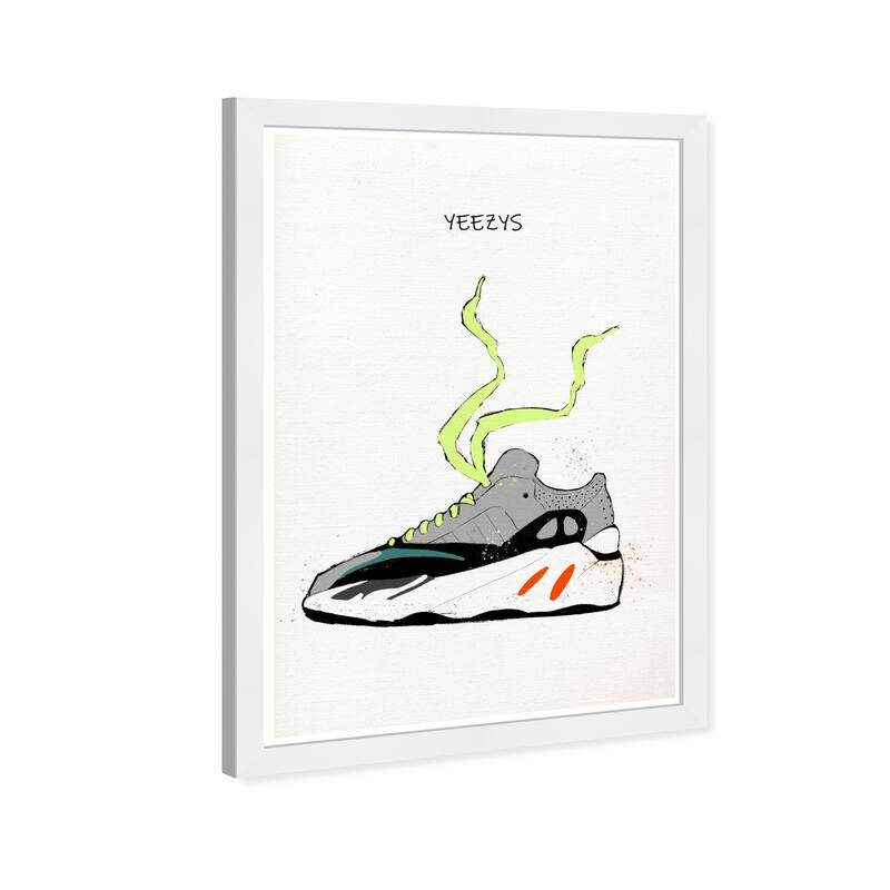 Wynwood Studio Prints Fashion and Glam Yeezys II Gray and Pastel Gray Modern & Contemporary Wall Art Canvas Print