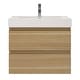 preview thumbnail 29 of 71, Baillie 30'' Wall-Mounted Vanity with Reinforced Acrylic Sink 30''Width - White Oak