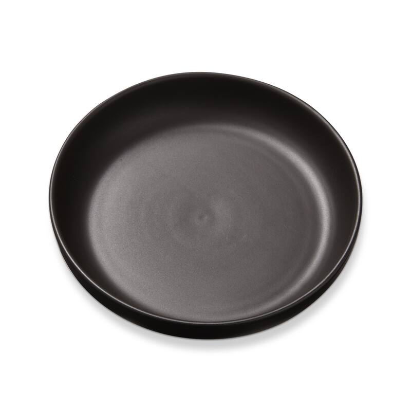 Logan Dinner Serving Bowl Stoneware Dishwasher Safe Black, 9 inch, 41 oz, Set 4