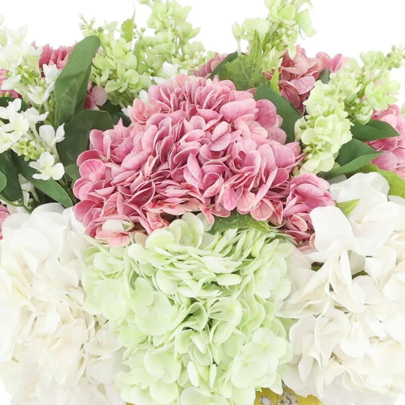 Hydrangea and Lilac Arrangement in Decorative Vase - 18