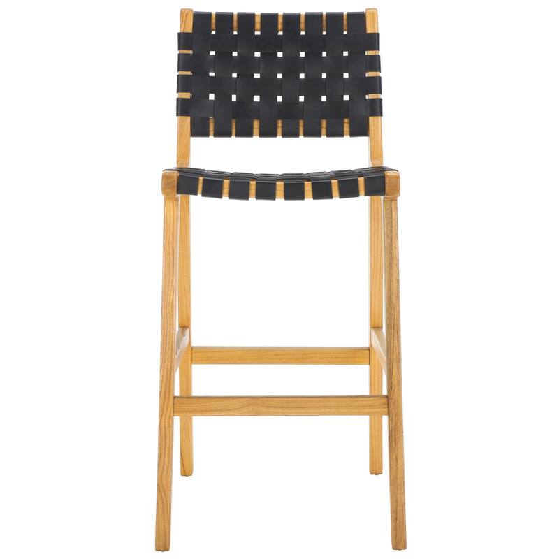 SAFAVIEH Home Adah 30-inch Leather Bar Stool - 22Wx22Dx43H