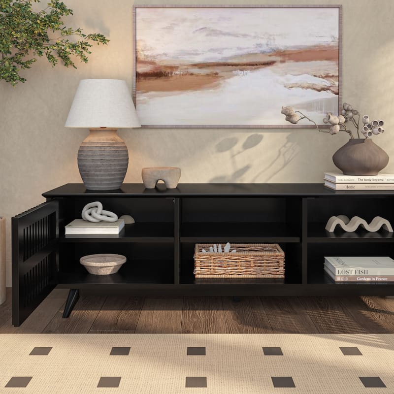 Plank and Beam Mid-Century Modern TV Stand