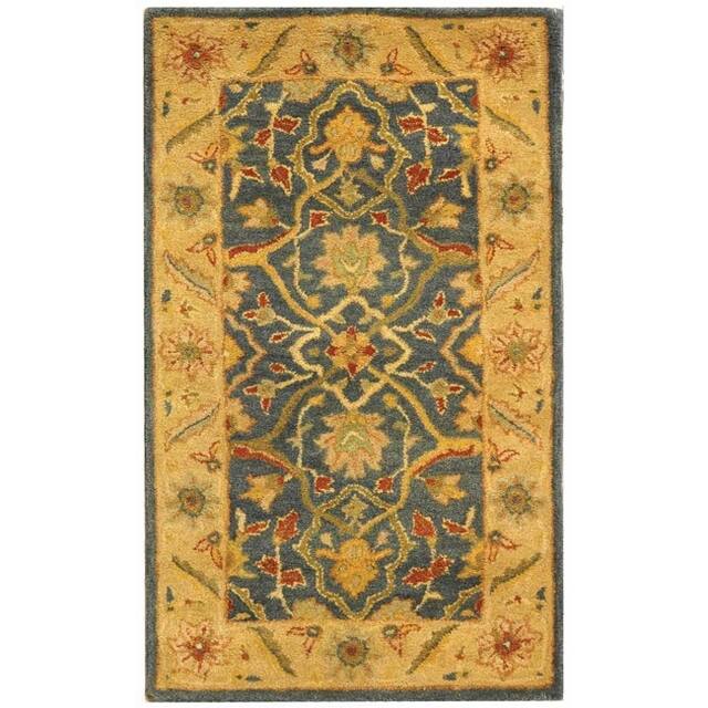 SAFAVIEH Handmade Antiquity Izora Traditional Oriental Wool Rug - 2'3" x 4' - Blue