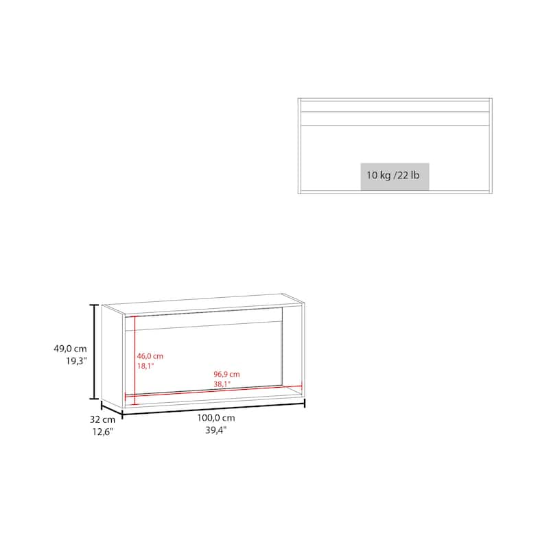TUHOME Napoles Double Door Wall-Mounted Storage Cabinet - N/A