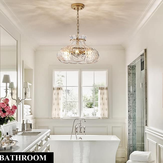 6-light hanging light gold hallway light glass, metal entryway light