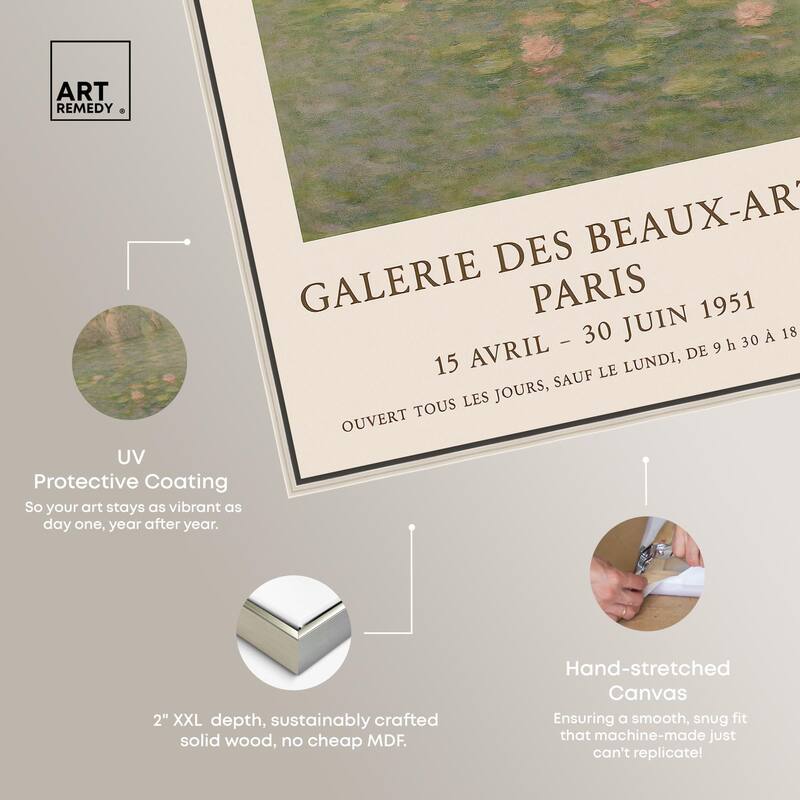 Water Lilies Canvas Vintage Art by Art Remedy