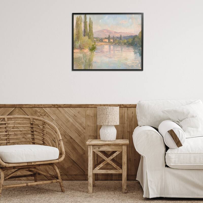 Stupell Place By The Lake Framed Giclee Art Design By Petal Prints Design