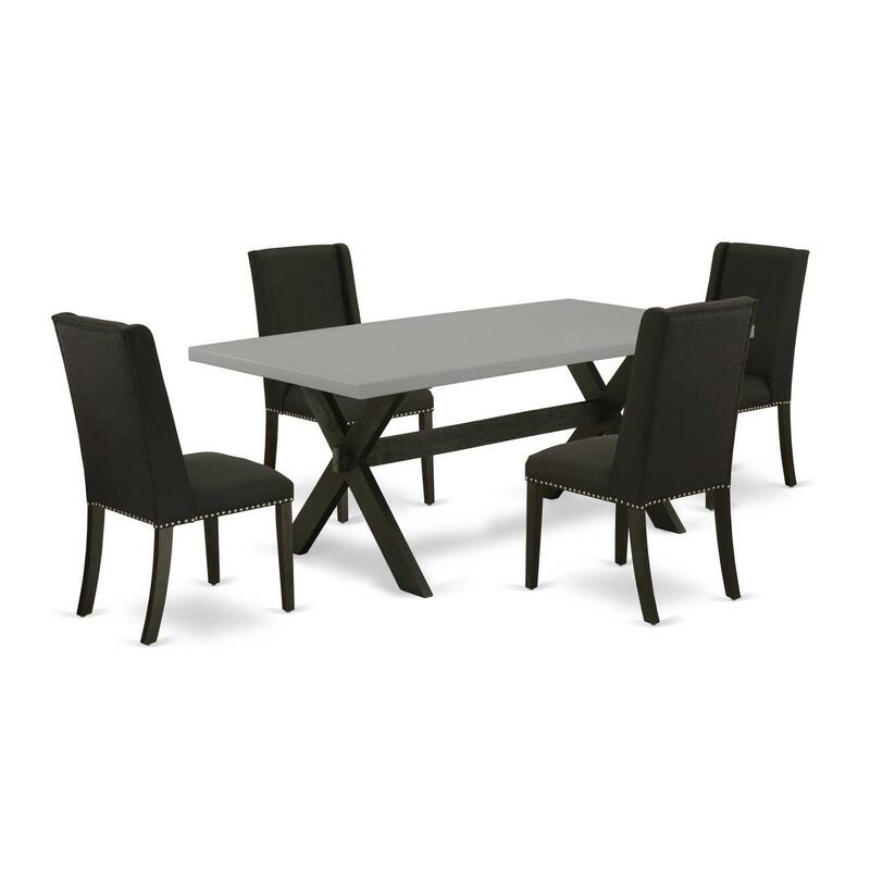 5-Piece Rectangular Dinette Set - Dining Table with 4 Kitchen Chairs - 72