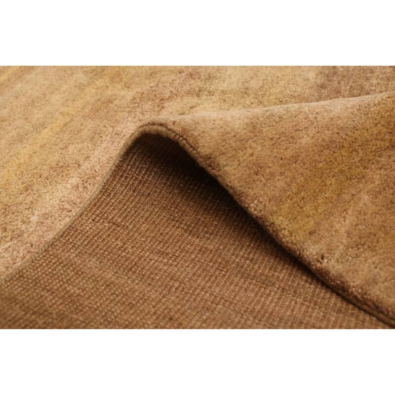 ECARPETGALLERY Hand-knotted Pak Finest Gabbeh Light Brown Wool Rug - 5'1 x 6'11