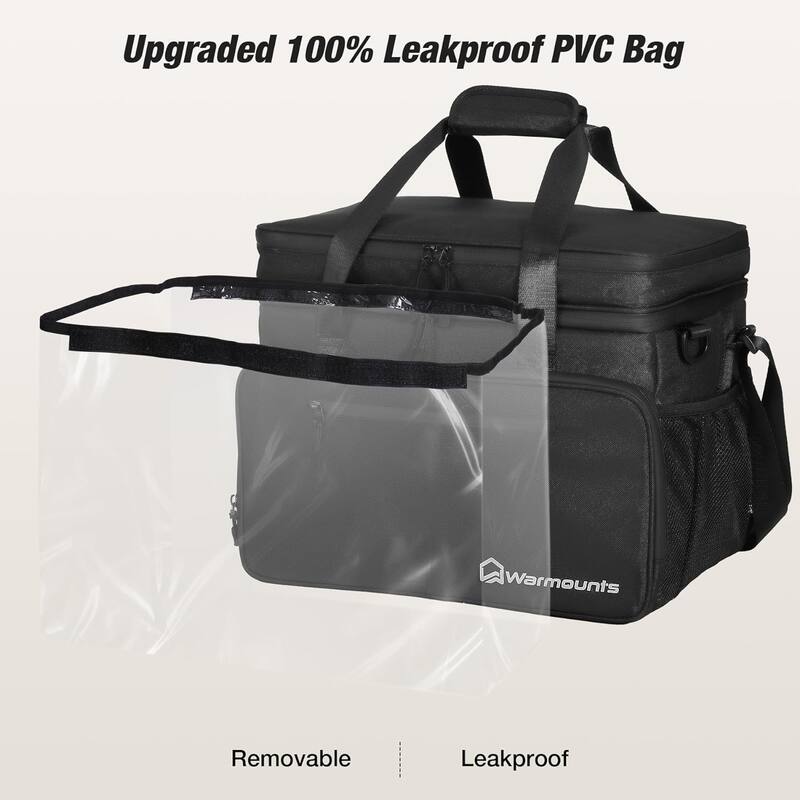 WARMOUNTS Soft Cooler Bag 48 Cans Insulated Leakproof Cooler Bag with 2 Compartment