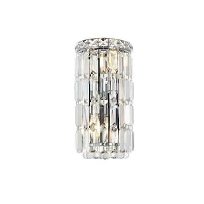 Elegant Lighting V2030W6/RC Maxime 2 Light 12" Tall Wall Sconce with