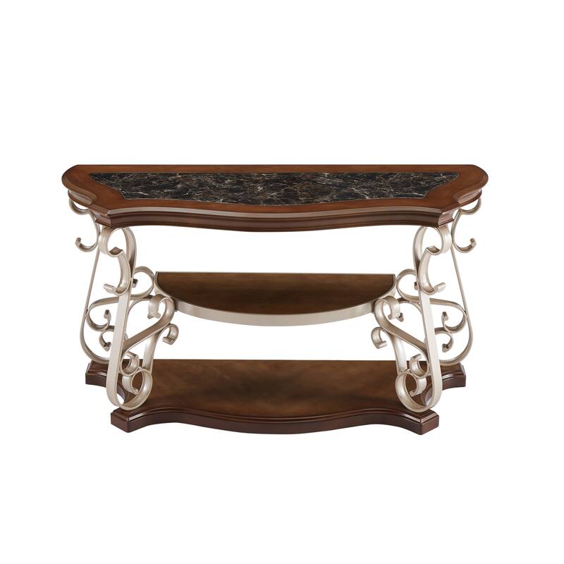 End table,marble paper top