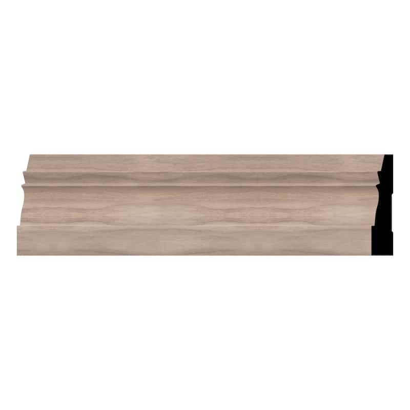 WM631 9/16-in D x 3-1/4-in W x 96-in L Americraft Solid Hardwood Stain Grade Colonial Base Moulding - Walnut