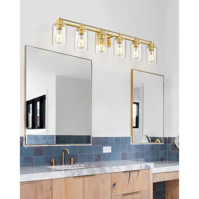 Bathroom Vanity Light,Wall Sconce Lamp Over Mirror with Clear Glass Shade