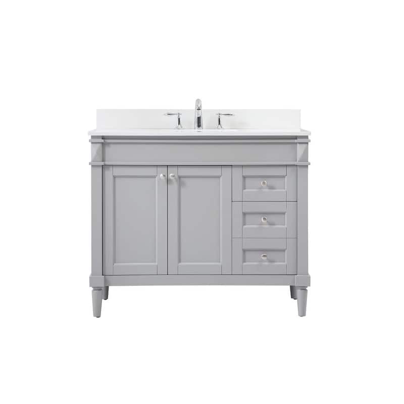 Elegant Lighting VF31842-BS Bennett 42" Free Standing Single Basin - Grey