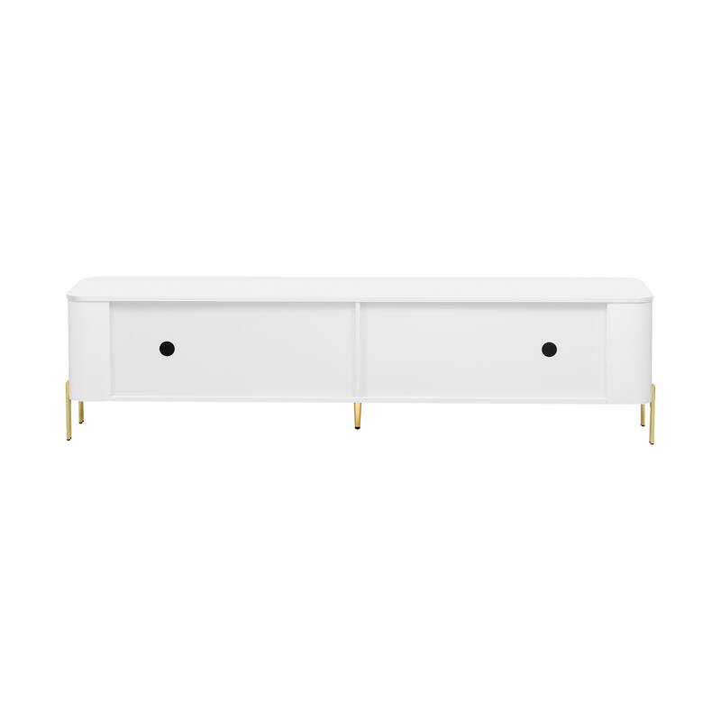 Roomfitters TV Stand for up to 80 Inch TV, Modern Cabinet with 4 Drawers, Spacious Storage and Metal Legs