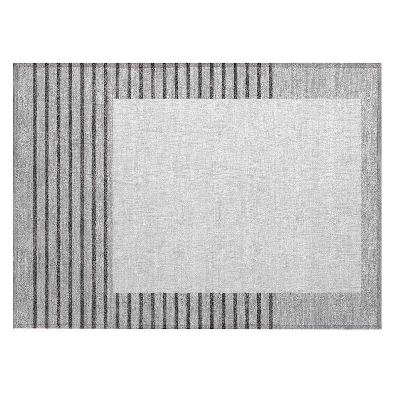 Machine Washable Indoor/ Outdoor Modern Deco Chantille Rug