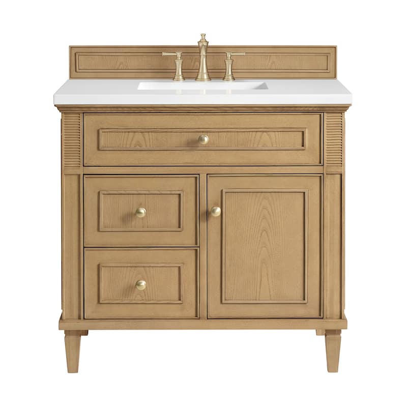James Martin Vanities 424-V36-3WZ Lorelai 36" Single Basin Wood Vanity - Light Natural Oak - Oak Finish