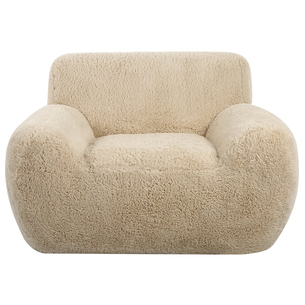 Uttermost Abide Sheepskin Accent Chair - 51"W x 31"H x 42"D