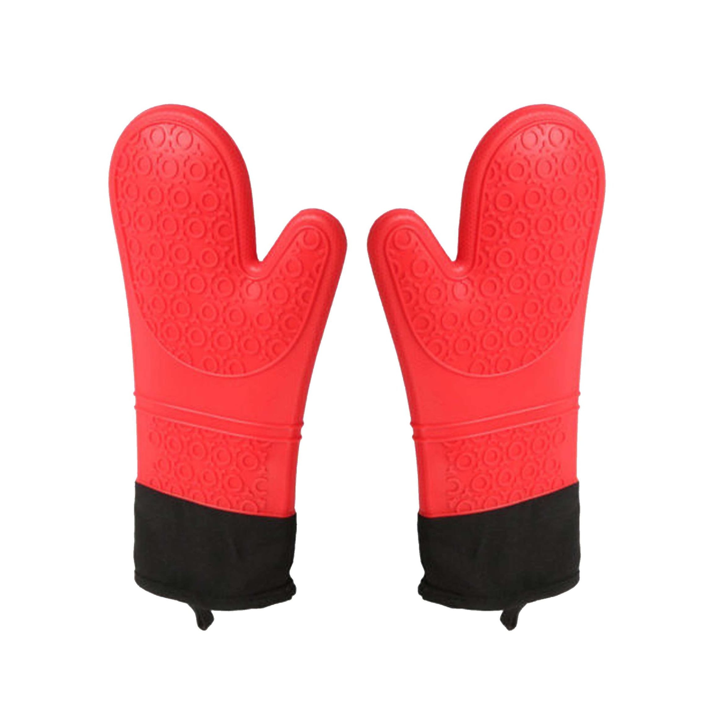 Neoprene Mini Oven Mitts, 2 Pack Heat Resistant Gloves Potholder to Protect Hands with Non-Slip Grip Surfaces and Hanging Loop for Handling Hot Pot