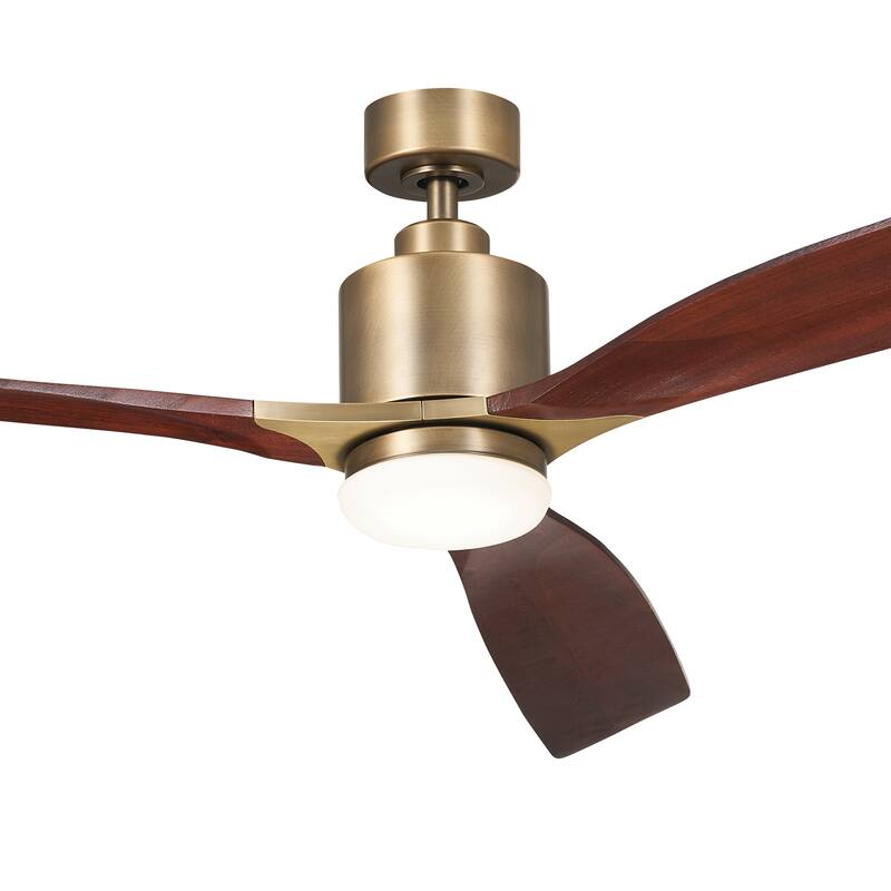 Kichler Lighting Ridley II 60 inch Integrated LED Indoor Natural Brass Ceiling Fan