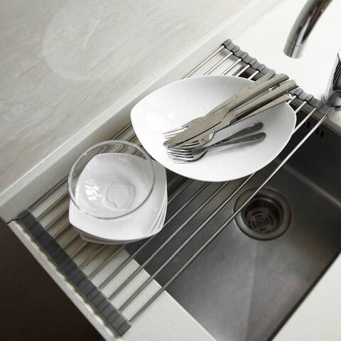 Grand Fusion Roll-Up Sink Drying Rack, Stainless Steel