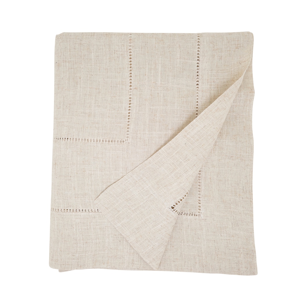 Linen Blend Toscana Double Hemstitched Tablecloth