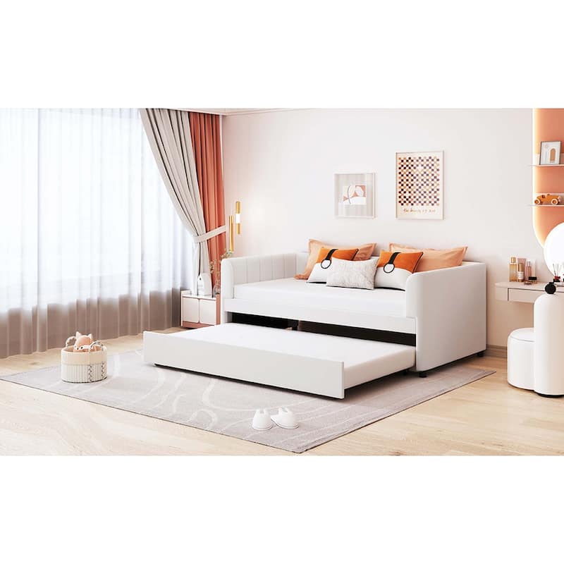 Twin Size Daybed with Ergonomic Design Backrest