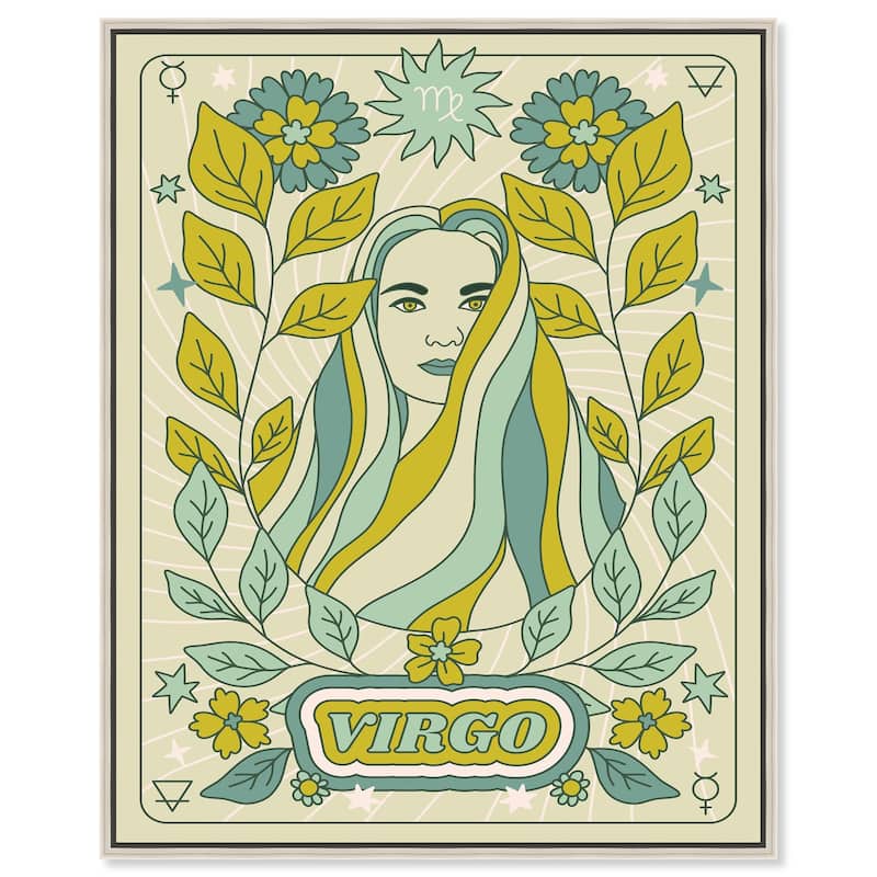 Virgo Stars Card Canvas by Art Remedy - 30" x 36" - Silver