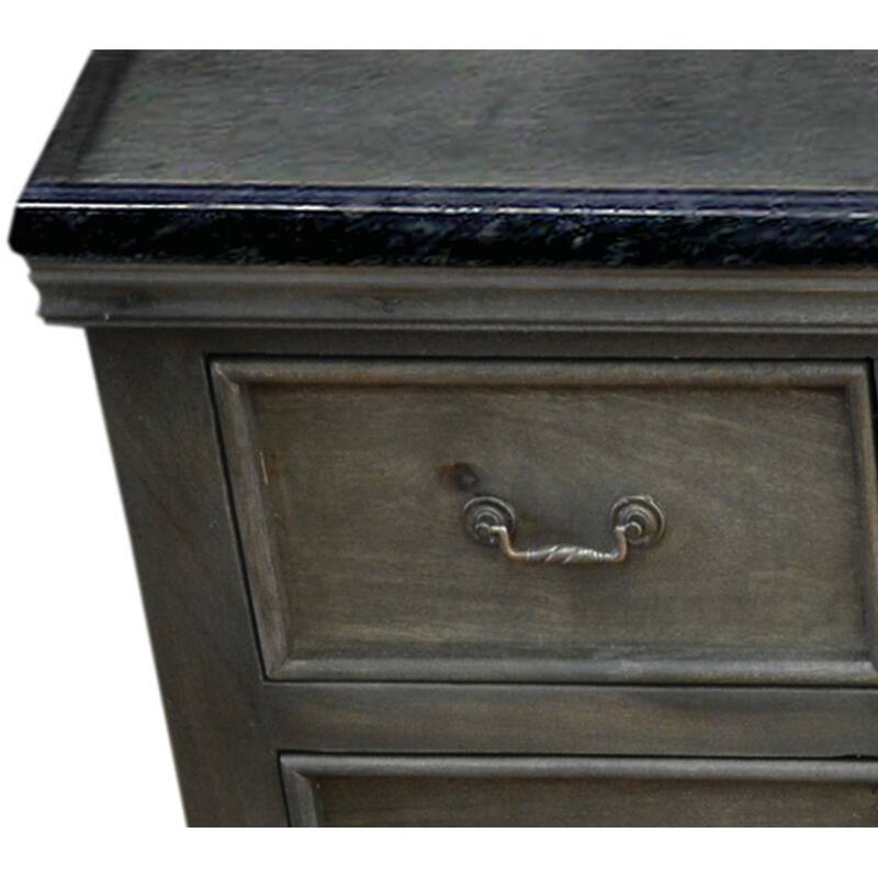 AA Warehousing Antique Grey Solid Mango Wood 60-inch Single Bathroom Vanity - Antique - Grey - Single Vanities