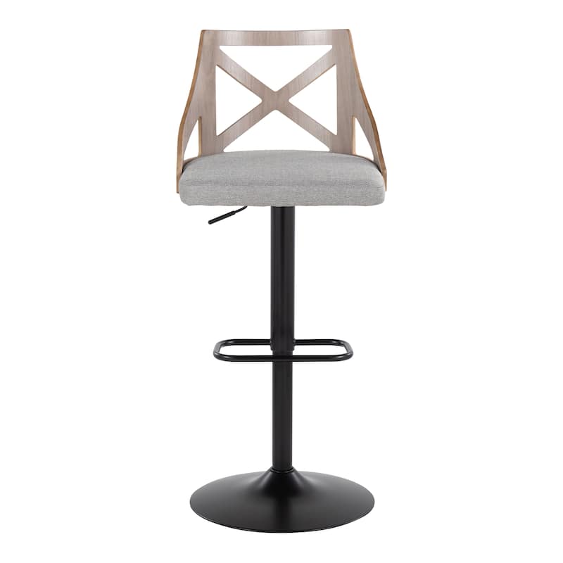 The Gray Barn Charlotte Adjustable Bar Stool with Rounded Rectangular Footrest (Set of 2)