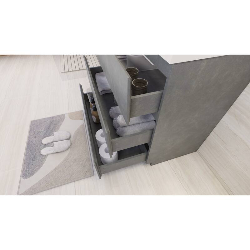 Aron 36'' Freestanding Vanity with Reinforced Acrylic Sink