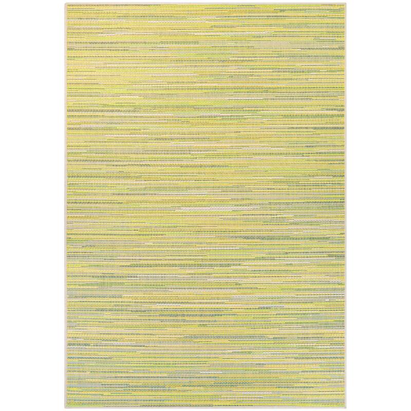 Dream Decor Rugs Samantha Yacht Indoor Outdoor Area Rug - 7'6" x 10'9" - Lemon Yellow/Ivory