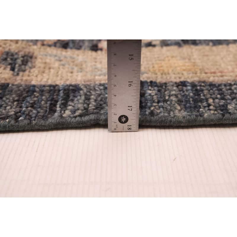 ECARPETGALLERY Hand-knotted Jules Serapi Dark Navy Wool Rug - 9'10 x 13'8